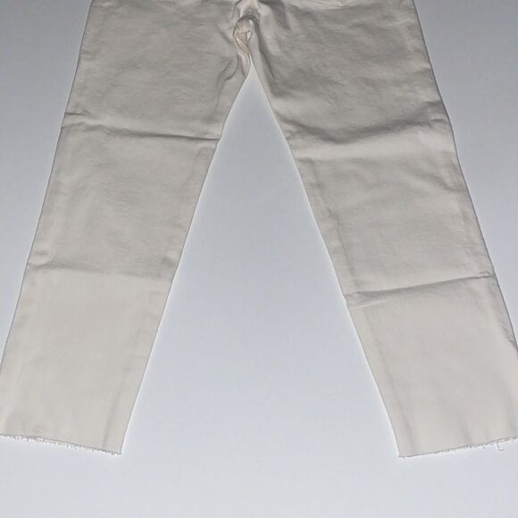 Anthropologie Pilcro Distressed Frayed Hem White Denim Jeans - Picture 16 of 16